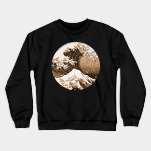 Epic Great Wave off KANAGAWA sepia style retouched artwork Crewneck Sweatshirt